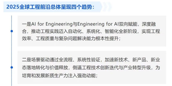 中国工程院发布“2025年度全球工程前沿”!